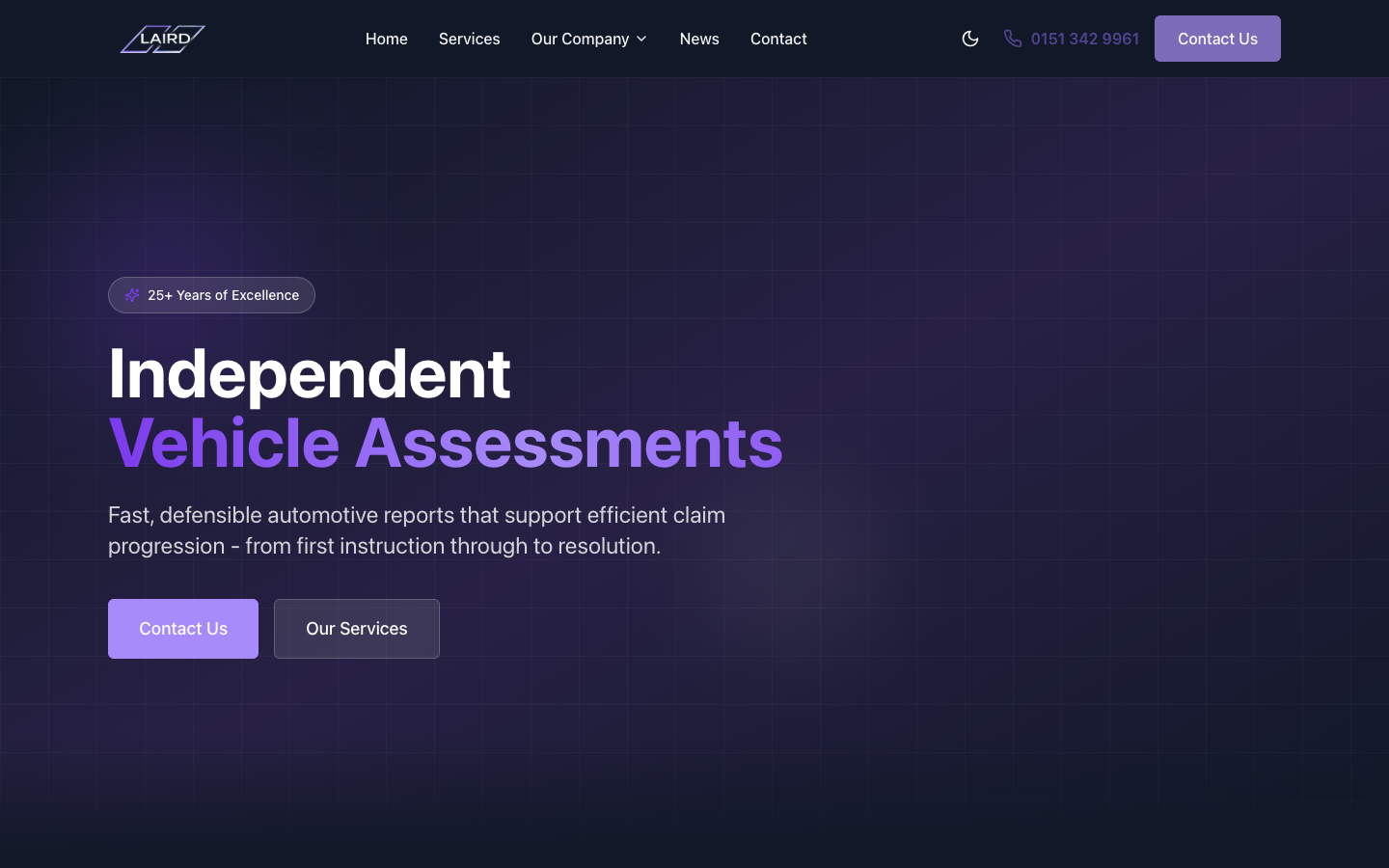 Laird Assessors website screenshot